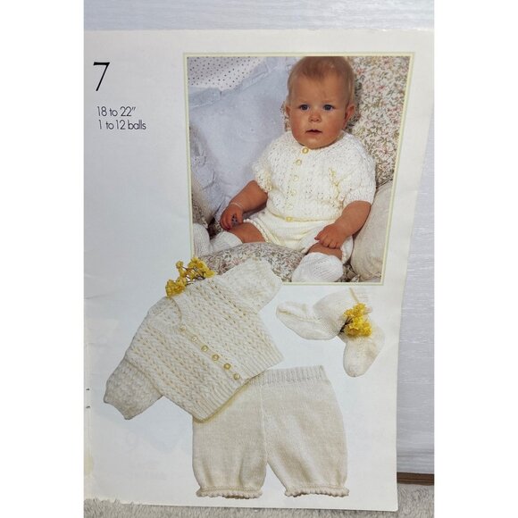 Knitting Pattern Booklet Hayfield Pretty Baby 7062 12 Designs DK Yarn 0 To 30 Mo - Picture 6 of 9